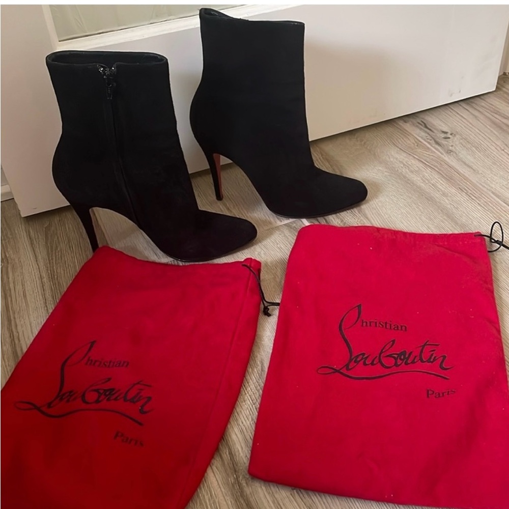 Christian Louboutin Suede Ankle Boots !Beautiful Shoe!! Comes with Covers,39 1/2